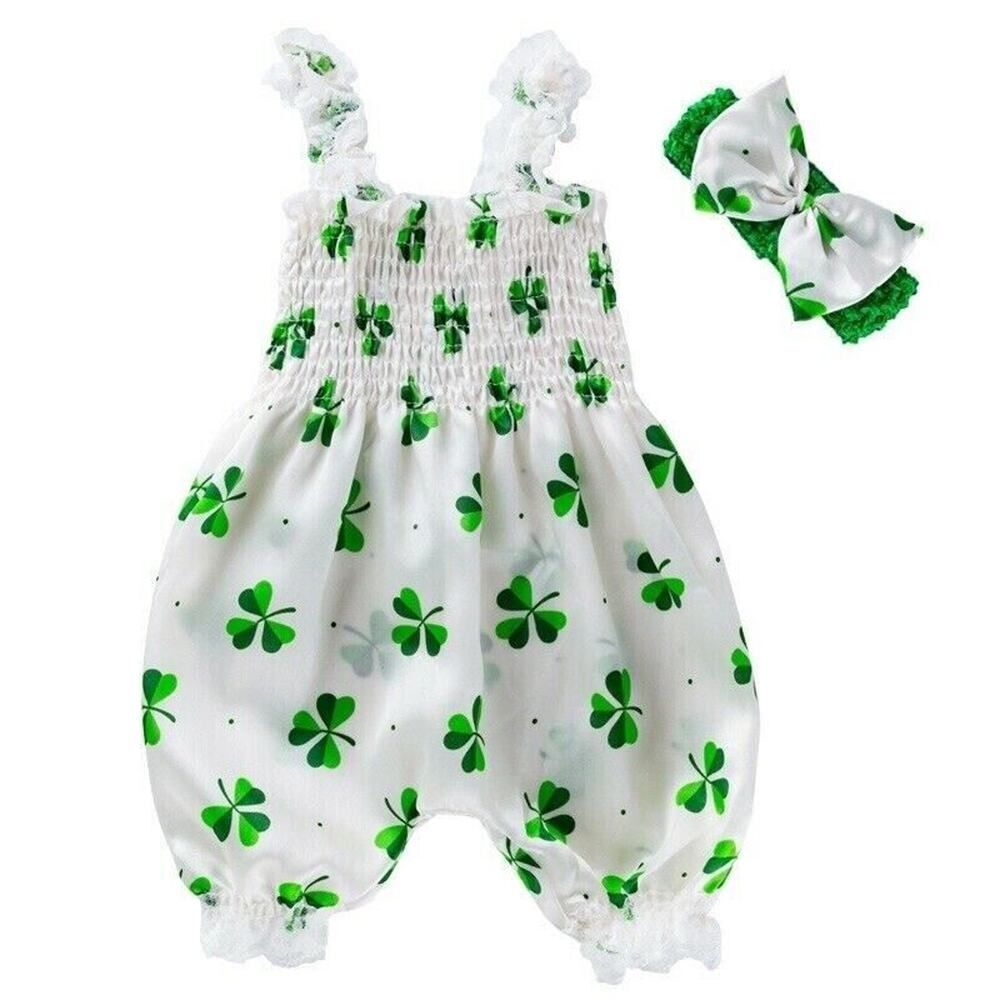 Los Angeles Boutique Satiny Silky Shamrock Irish St. Patrick's Day Outfit 6-12 M